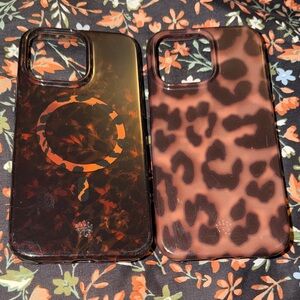 Stylish Brown and Black Phone Cases IPhone 14 Pro Max